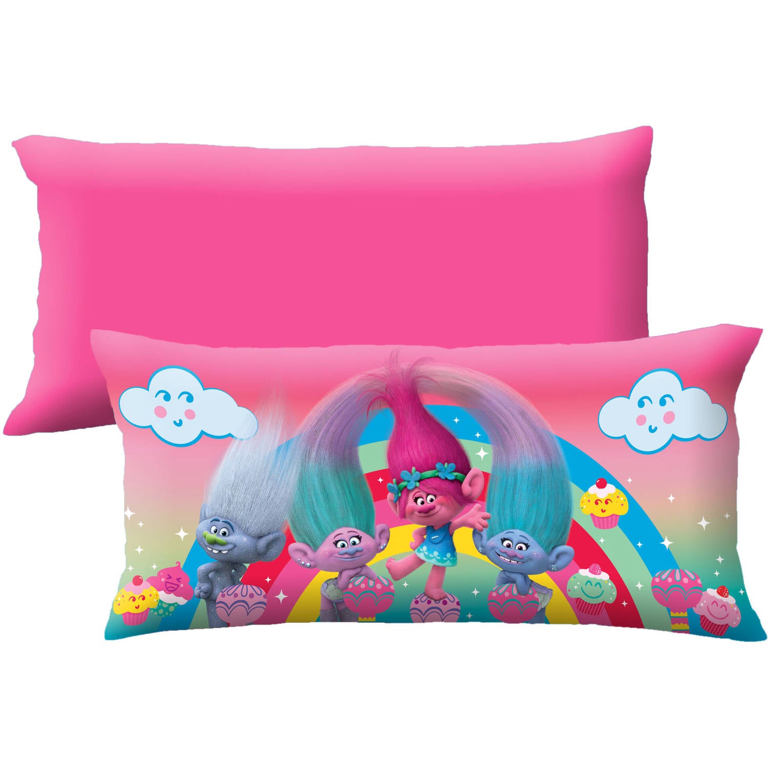 Trolls Extra Large Body Pillow, Soft Plush Microfiber, 4-Feet Long - Bellso